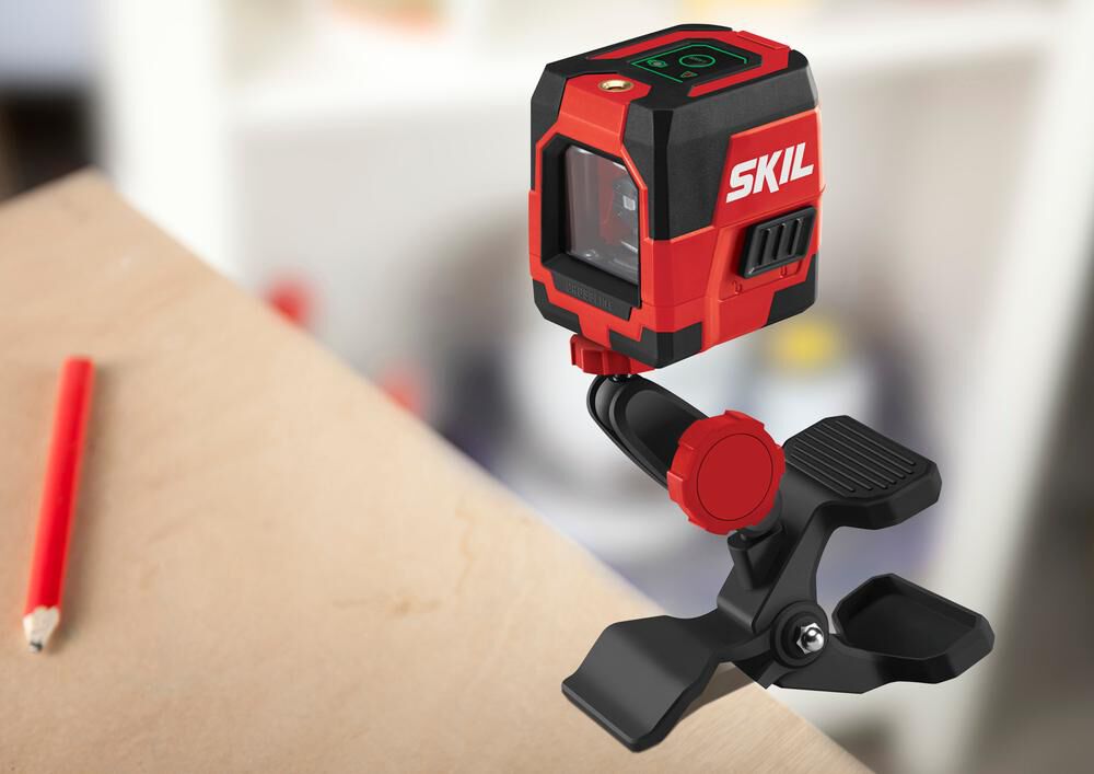 SKIL Green Cross Laser Level Self Leveling with Clamp