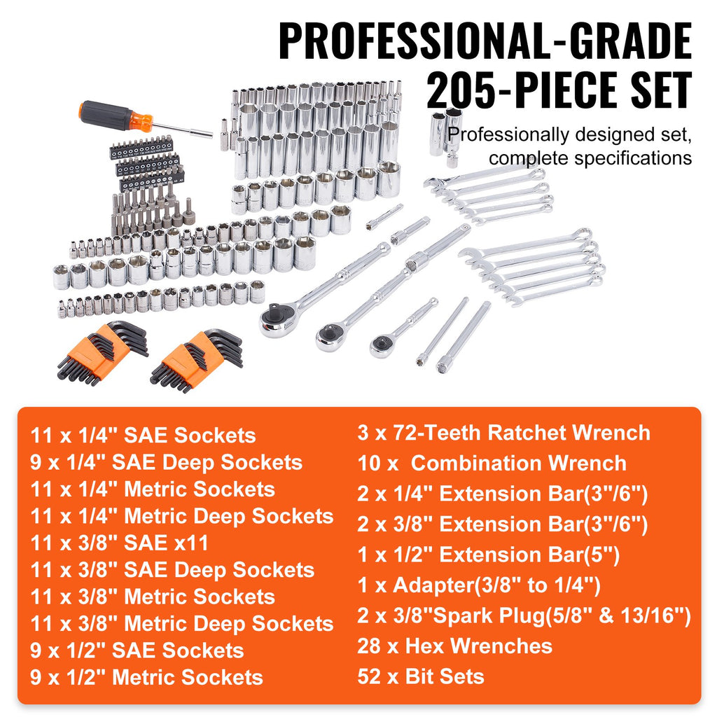 Mechanics Tools and Socket Set