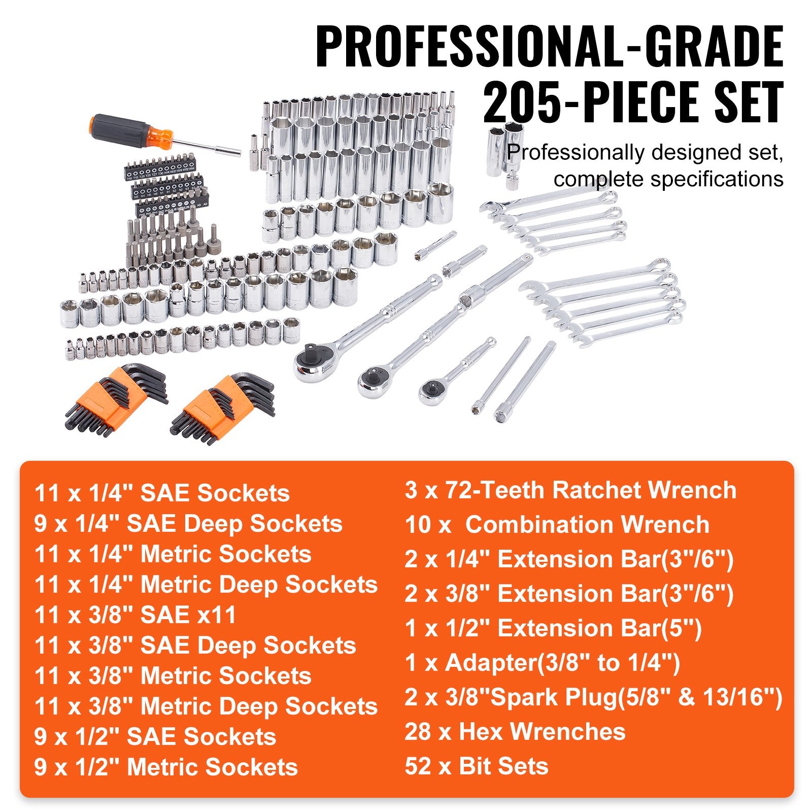 Mechanics Tools and Socket Set